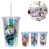 Imagen de Vaso con tapa y sorbito-unicornio-en caja