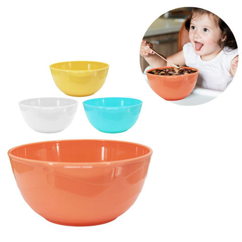 Imagen de Bowls plasticos redondos X 4 pzas diferentes colores -12,5X6