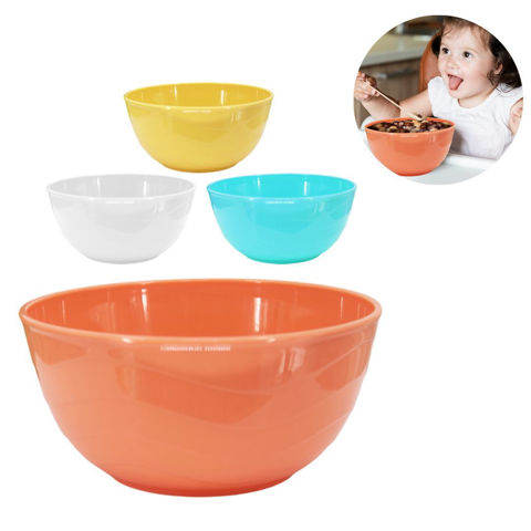 Imagen de Bowls plasticos redondos X 4 pzas diferentes colores -13,5X7