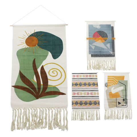 Imagen de Tapiz rustico con flecos para colgar-adorno