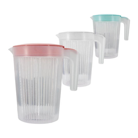 Imagen de Jarra plastica con tapa y asa- 2 colores-13X16X20cm-oval