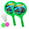 Imagen de Raquetas dinosaurio con 2 pelotas en red-27X22cm.
