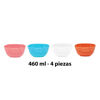 Imagen de Bowls plasticos cuadrados X 4 pzas diferentes colores -12,5X