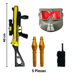 Imagen de Escopeta con mascara proteccion-blister 57X28,5cm