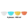 Imagen de Bowls plasticos redondos X 4 pzas diferentes colores -12,5X6