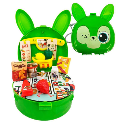 Imagen de Cartera conejo con accesorios de supermercado