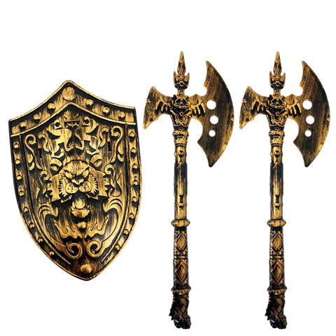 Imagen de Escudo con hachas-en bolsa 42X20cm