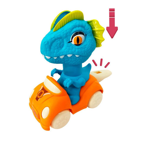 Imagen de Auto  C/U a friccion con dinosaurio -11x13cm.