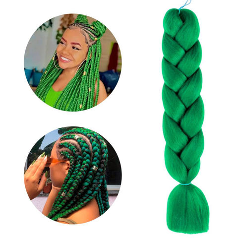 Imagen de Aplique de pelo sintetico trenzado-color A24- 60cm