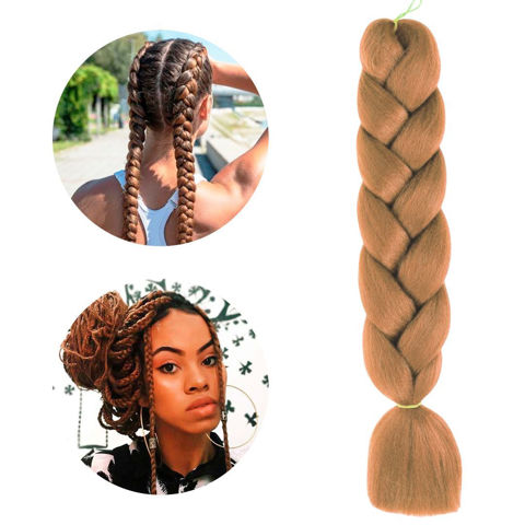 Imagen de Aplique de pelo sintetico trenzado-color 27# - 60cm