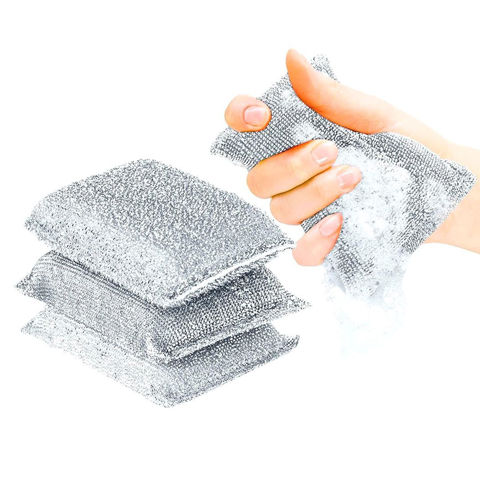 Imagen de Esponjas para cocina recubiertas de acero x 3pc-en bolsa 12,