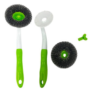 Imagen de Cepillo con esponja de acero - 9,5x27cm.