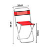 Imagen de Silla plegable Banqueta con respaldo pesca camping en metal