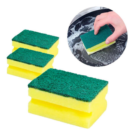 Imagen de Esponjas de limpieza para cocina x 3pc-en bolsa 10x6,5x4,5cm