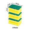 Imagen de Esponjas de limpieza para cocina x 3pc-en bolsa 10x6,5x4,5cm