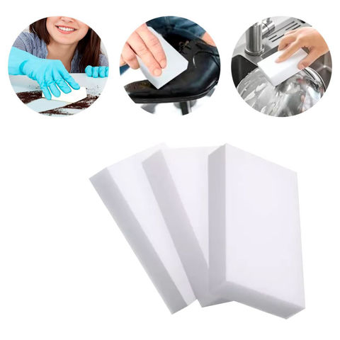 Imagen de Esponjas de limpieza blancas x 5pc. en bolsa 12x6x3cm.