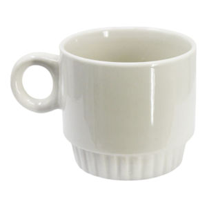 Imagen de Set de Tazas blancas con soporte metálico