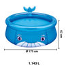 Imagen de Piscina goma  borde inflable diseño ballena 1143 litros