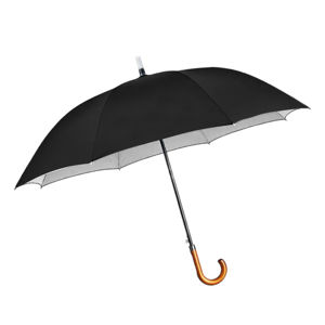 Imagen de Paraguas largo con  mango curvo y funda plástica retráctil