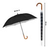 Imagen de Paraguas largo con  mango curvo y funda plástica retráctil
