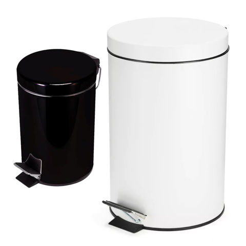 Imagen de Papelera Metálica Color Mate Con Pedal 12 Litros