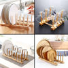 Imagen de Organizador soporte multiuso de platos en bamboo
