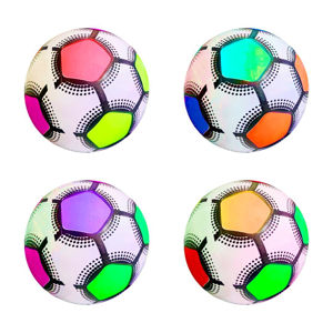 Imagen de Pelota de futbol - 22 cm. diseño exagonos  fondo gris y negr