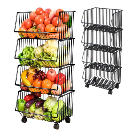 Imagen de Estante Organizador multifuncional  con ruedas 4 niveles