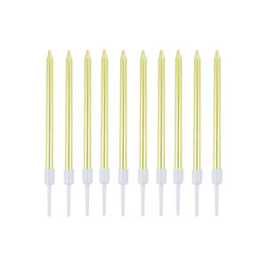 Imagen de Velas de cumpleaños finas-largas x 10pc con base blister 13c