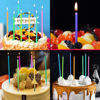 Imagen de Velas de cumpleaños finas-largas x 6pc con base blister 12cm
