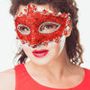 Imagen de Mascara antifaz con encaje color-17x10cm.-4 colores