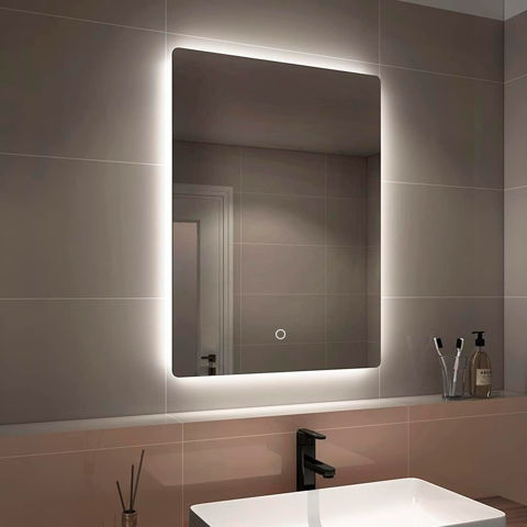 Imagen de Espejo de pared con luz LED regulable 3 colores - 80cmx60cm