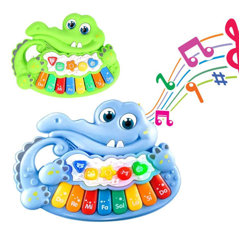 Imagen de Pianito cocodrilo en caja visora-25,5x19cm.