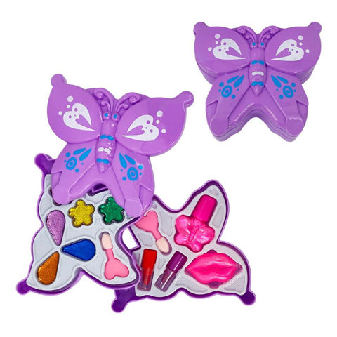 Imagen de Petaca infantil mariposa-2 pisos en caja 24x24cm.