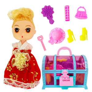 Imagen de Cofre del tesoro C/U con accesorios-11,5x7,5cm.-3 colores