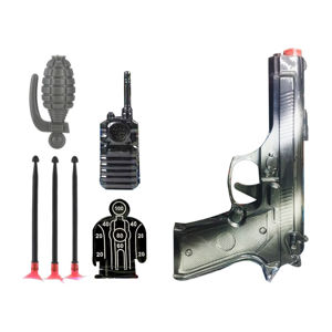 Imagen de Pistola con tiro al blanco-dardos ventosa-granada-blister37x