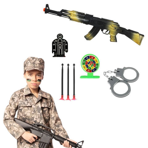 Imagen de Metralleta lanza dardos en blister con accesorios-esposas-56