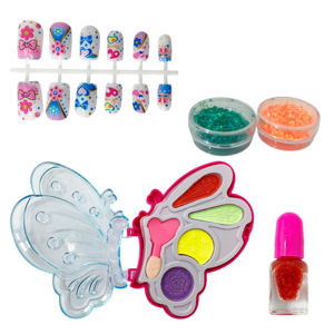 Imagen de Set de belleza C/U infantil mariposa-con uñas en blister 12X