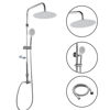 Imagen de Barra para ducha completa con duchero redondo, teléfono y jabonera