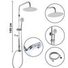 Imagen de Barra para ducha completa con duchero redondo, teléfono y jabonera