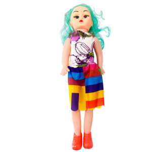 Imagen de Muñeca con pelo y ropa en bolsa-36x11cm.