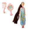 Imagen de Muñeca flaca con pelo-ropa-espejo-peine en bolsa-26x6cm.