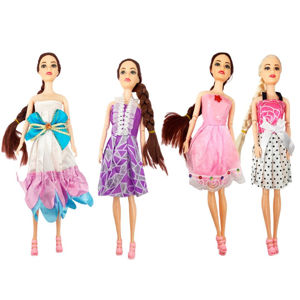 Imagen de Muñeca flaca con pelo-ropa en bolsa-29x7cm. 2 diseños