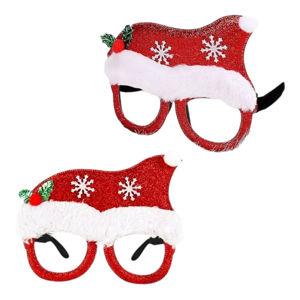 Imagen de Lentes de cotillón con gorrito de navidad