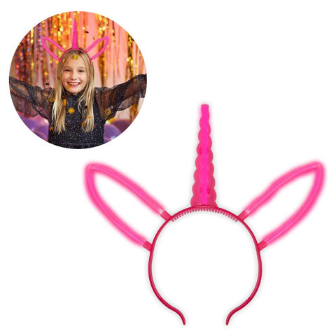 Imagen de Vincha luminosa de cotillón Diseño Unicornio
