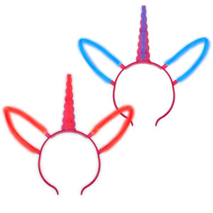 Imagen de Vincha luminosa de cotillón Diseño Unicornio