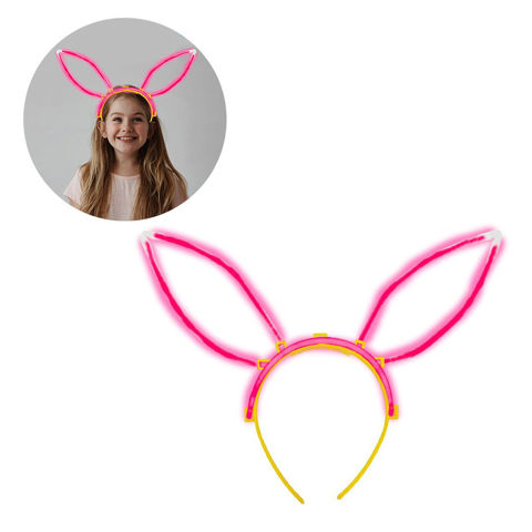 Imagen de Vincha luminosa de cotillón - Diseño Conejito