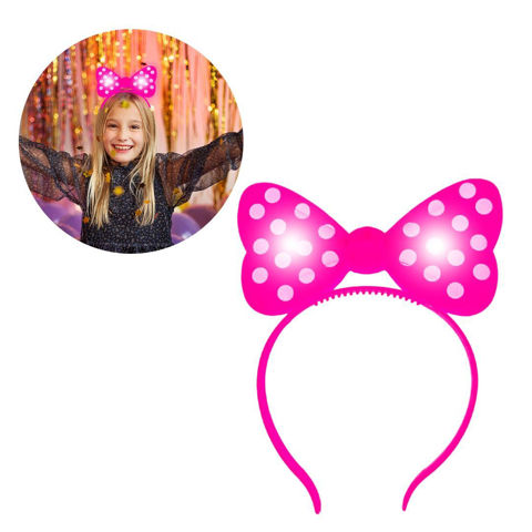 Imagen de Vincha luminosa con moña - Cotillón luminoso