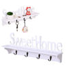 Imagen de Repisa estante Porta llaves 4 ganchos Diseño Sweet Home