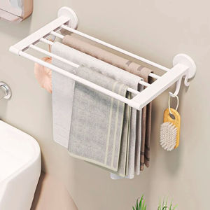 Imagen de Estante toallero de pared para baño-